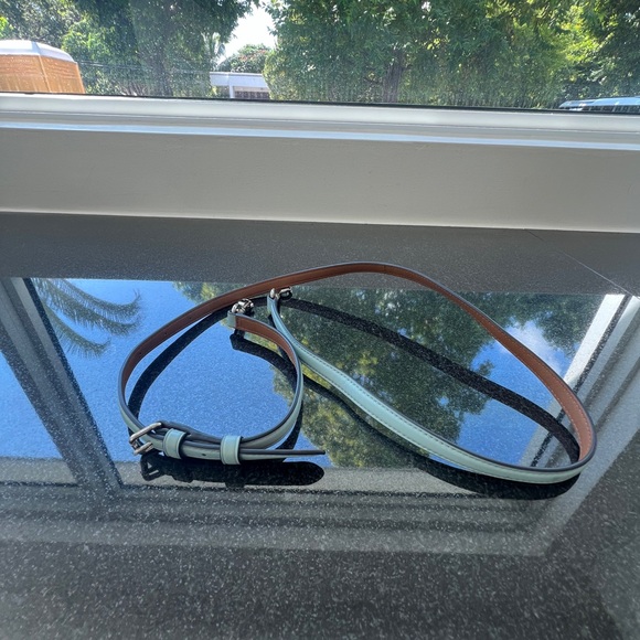 COACH MINI SIERRA SATCHEL IN SIGNATURE DEBOSSED PATENT LEATHER F55450 SV/AQUA - Picture 12 of 14